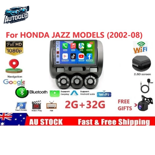 Autoglo Australia 9" Android 12 Stereo Carplay for HONDA JAZZ GD 2GB+32G (2002-08)