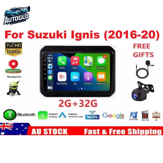 Autoglo Australia 9" Android Carplay BT GPS Stereo for SUZUKI IGNIS 2GB+32G (2016-20)