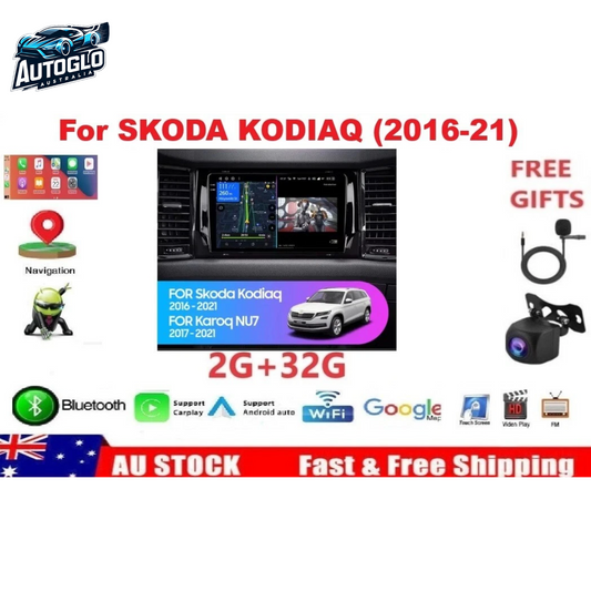 Autoglo Australia 10.1" Android 13 Carplay GPS BT Stereo for SKODA KODIAQ (2GB+32G) 2016-21