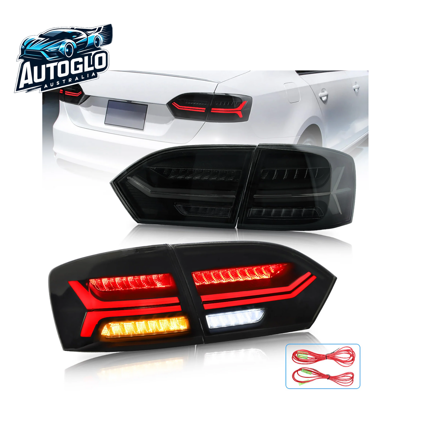 VLAND for Volkswagen Jetta Sagitar LED Sequential Tail Lights 2011-2014