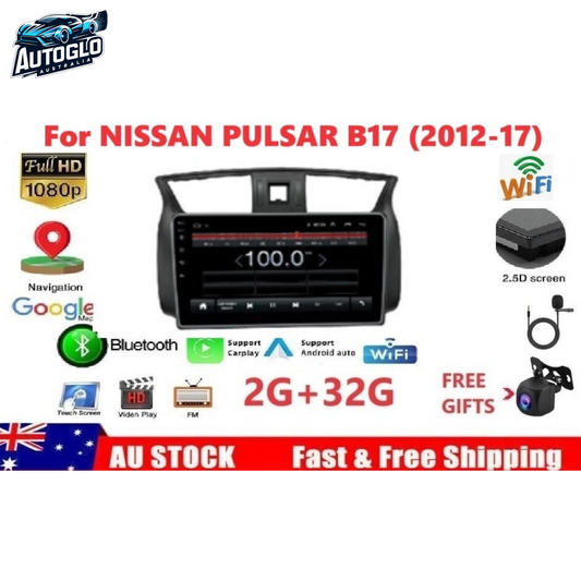 Autoglo Australia 10" Android Carplay Stereo BT GPS for NISSAN PULSAR B17 2GB+32G (2012-17)