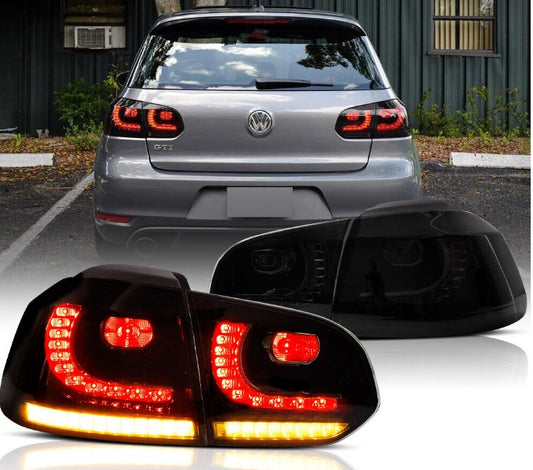 VLAND Smoked LED Tail Light For 2008-2014 Volkswagen Golf 6 MK6 GTI R Rear Lamps