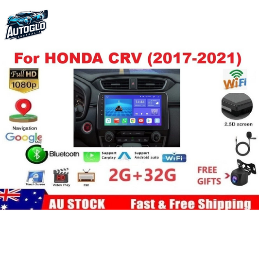 Autoglo Australia 9" Carplay Android BT GPS 2+32G Stereo for HONDA CRV (2017+)+Rev. Cam-Gifts