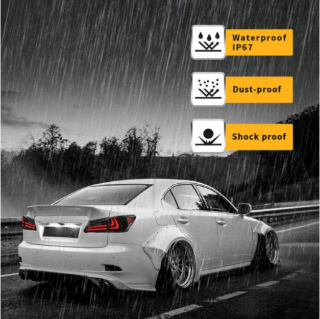 VLAND LED Tail Lights For 2006-2013 Lexus IS250 IS350 ISF Smoked Lens Rear Lamps