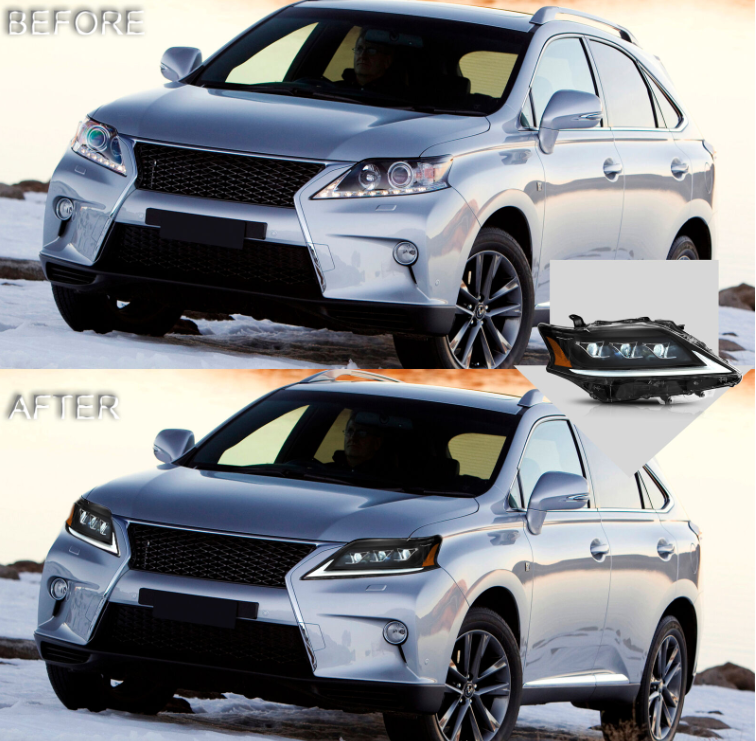 VLAND Pair LED Projector Headlights For 2009-2015 Lexus RX RX270 RX300 RX350