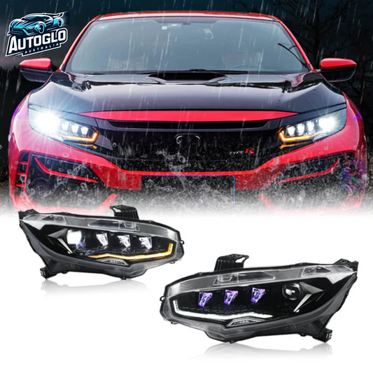 Autoglo Australia LED Headlights Compatible with Honda Civic 2016–2021