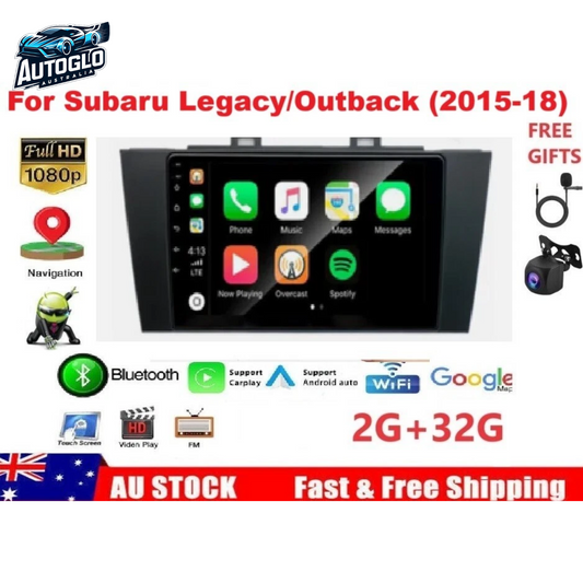 Autoglo Australia 9" (2G+32G) GPS BT WiFi CARPLAY Stereo For SUBARU LEGACY OUTBACK (2012-15)