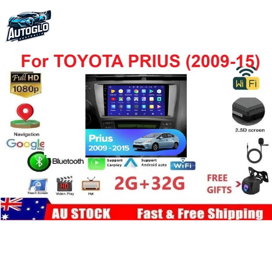Autoglo Australia 9" Android Carplay BT GPS Stereo for TOYOTA PRIUS 2GB+32G (2009-15)