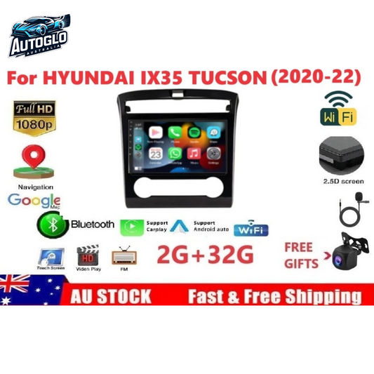 Autoglo Australia 10.1" Carplay Android 2GB+32GB BT GPS Stereo for HYUNDAI IX35 TUCSON (2020-22)