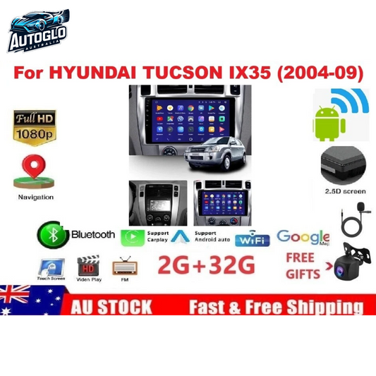 Autoglo Australia 10.1" Carplay Android 2GB+32GB BT GPS Stereo for HYUNDAI IX35 TUCSON (2004-09)