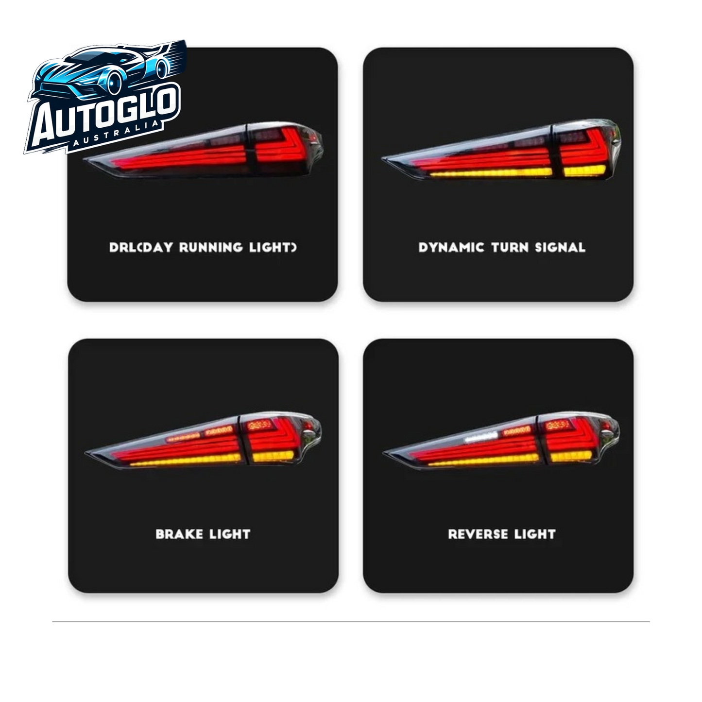 Autoglo Australia 4th Gen For Toyota Highlander 2020-2022 LED Tail Lights