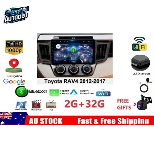 Autoglo Australia 9" Android Carplay Stereo for Toyota RAV4 2012-2017 BT GPS NAVI 2GB+32GB