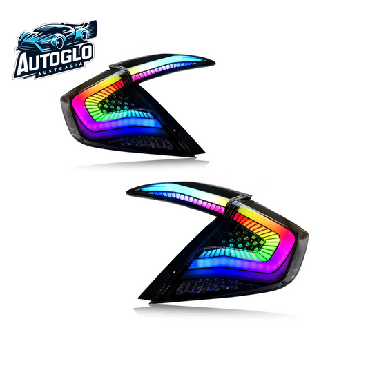 Autoglo Australia Taillights For Honda Civic 2016-2018 Car Led Rear Lamps RGB