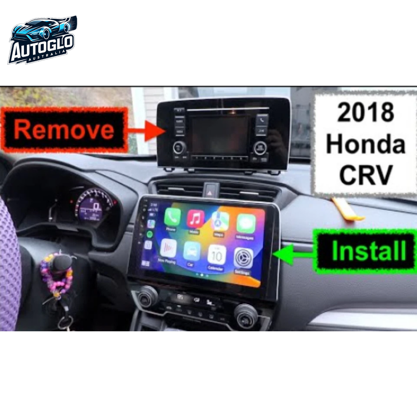 Autoglo Australia 9" Carplay Android BT GPS 2+32G Stereo for HONDA CRV (2017+)+Rev. Cam-Gifts