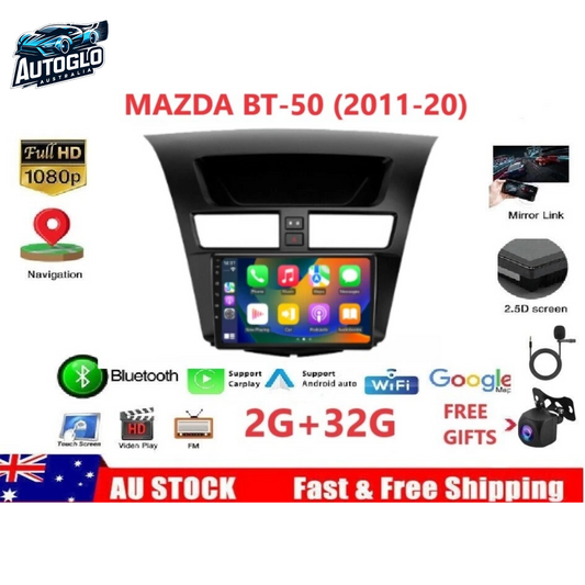 Autoglo Australia 9" (2G+32G) GPS BT WiFi CARPLAY ANDROID Stereo For MAZDA BT50 (2011-20) Gifts