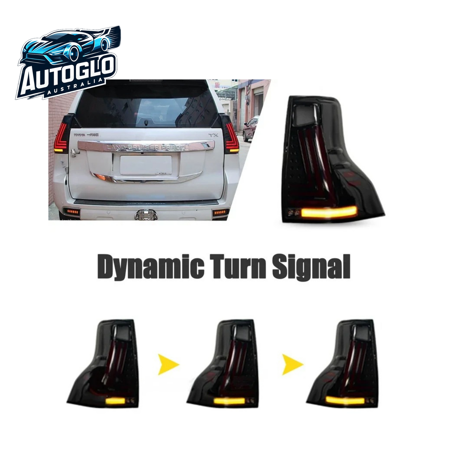 Autoglo Australia LED Tail Lights for Toyota Land Cruiser Prado 2010-2021