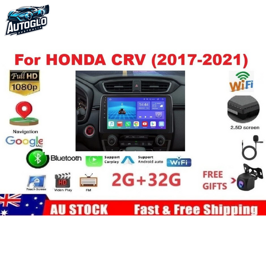 Autoglo Australia 10" Carplay Android BT GPS 2+32G Stereo for HONDA CRV (2017+)+Rev. Cam-Gifts