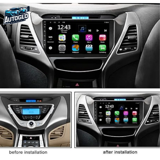 Autoglo Australia 9" CarPlay Android For HYUNDAI ELANTRA (2012-14) GPS BT WiFi 2GB+32GB
