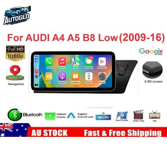 Autoglo Australia 10.25" Android Carplay Car Stereo GPS Head Unit For Audi A4 B8 A5 (2009-16 Low)