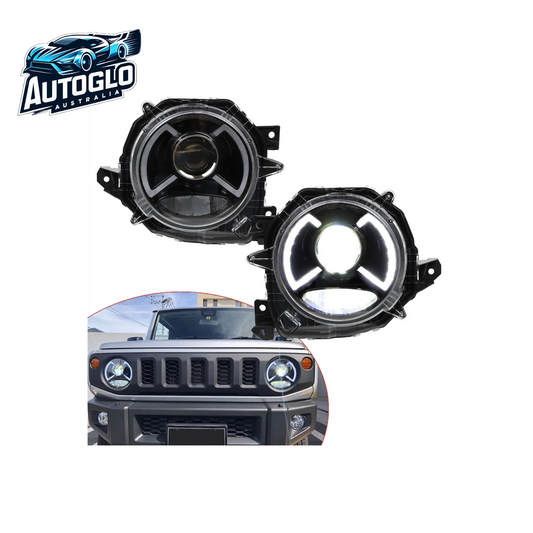 VLAND LED/Projector Headlights For Suzuki Jimny 2018-UP with Blue LED Welcome DRL Light