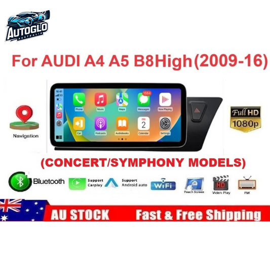 Autoglo Australia 10.25" Android Carplay Car Stereo For Audi A4 B8 A5 CONCERT MMI (2009-16)
