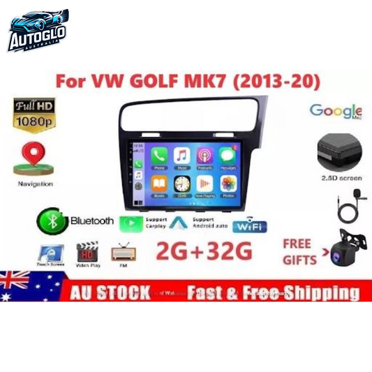 Autoglo Australia 10.1" Carplay Android (2GB+32GB) BT GPS NAVI Stereo for VW GOLF MK 7 (2013-20)
