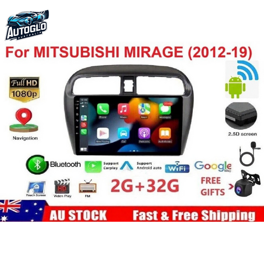 Autoglo Australia 9" (2G+32G) GPS BT WiFi CARPLAY ANDROID Stereo For MITSUBISHI MIRAGE (2012-19)