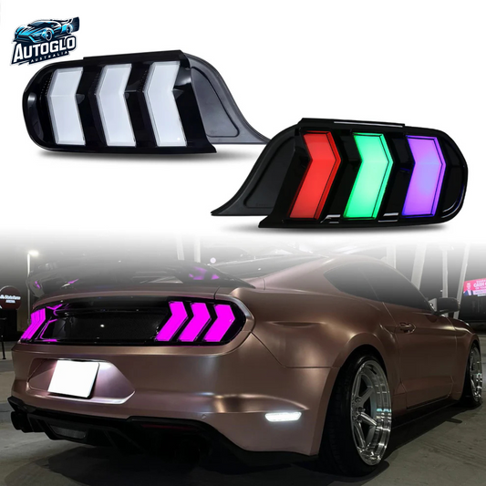 Autoglo Australia LED Tail Lights for Ford Mustang 2015-2023 DRL Animation 6 Kinds Mode Of Turn Signal Rear Lamp Plug And Play