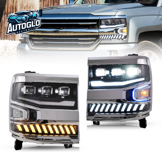 VLAND Projector LED Headlights For Chevy Silverado 1500 2016-2019