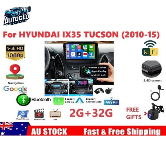 Autoglo Australia 10.1" Carplay Android 2GB+32GB BT GPS Stereo for HYUNDAI IX35 TUCSON (2012-15)