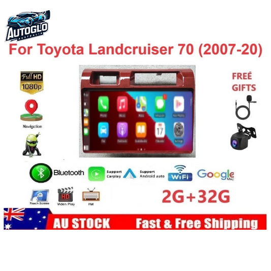 Autoglo Australia 9" (2G+32G) GPS BT WiFi CARPLAY Stereo For TOYOTA LANDCRUISER 70 (2008-20)