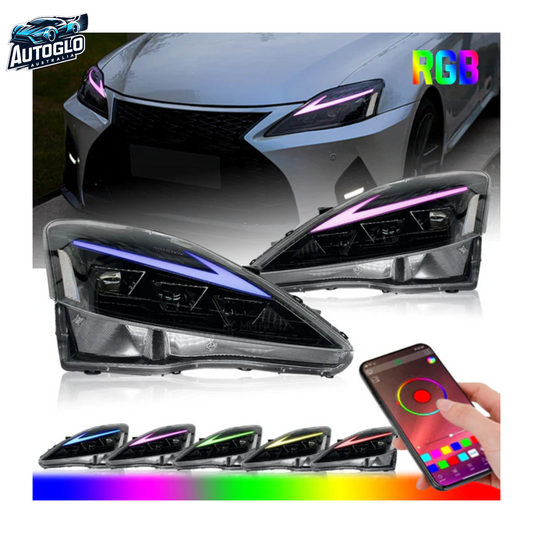 Autoglo Australia RGB LED Head Light For Lexus IS250 IS350C ISF 2006-2013