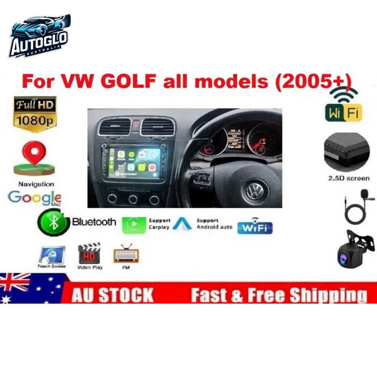 Autoglo Australia 8" Carplay Android (2GB+32GB) BT GPS NAVI Stereo for VW GOLF All models (2005+)