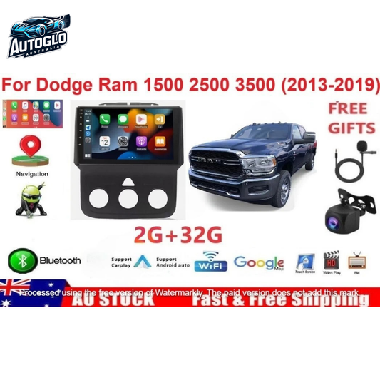 Autoglo Australia 9" (2G+32G) GPS BT WiFi CARPLAY ANDROID Stereo For DOGDE RAM (2013-19)