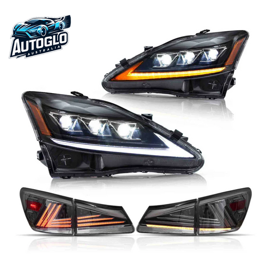 VLAND Full LED Headlights + Taillights For 2006-2013 Lexus IS 250 350 F