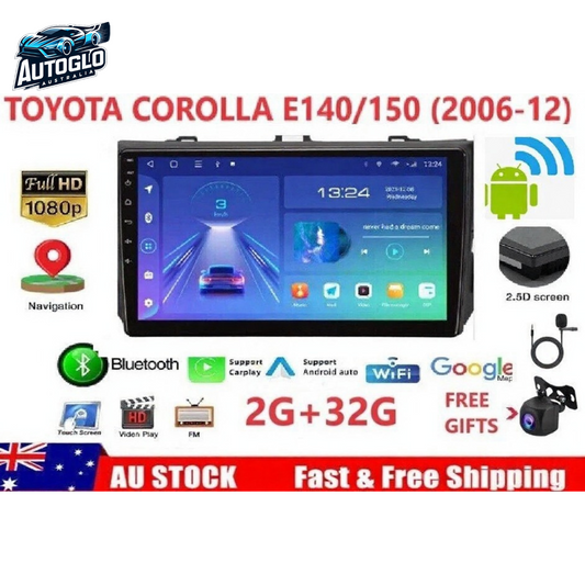 Autoglo Australia 9" CarPlay Android 13 GPS BT WiFi For TOYOTA COROLLA 2GB+32GB (2006-13)