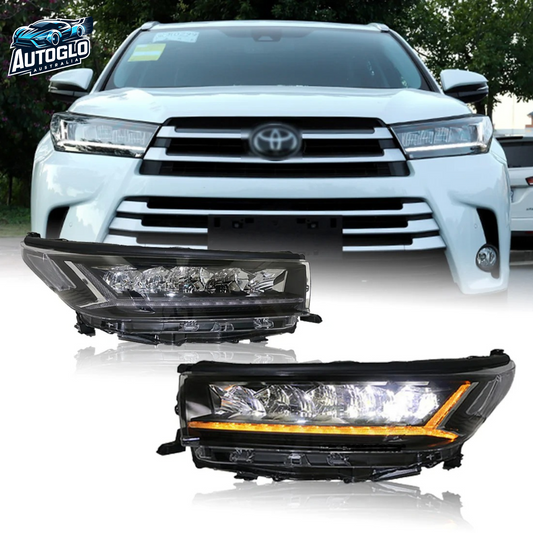 Autoglo Australia LED Headlights For Toyota Highlander Start UP Animation 2016 2017 2018 2019
