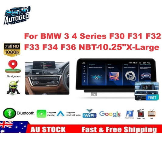 Autoglo Australia 10.25" FHD Carplay Android BT GPS 4G Auto Stereo (NBT only) for BMW 3/4 F Series