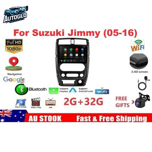 Autoglo Australia 9" Android Carplay BT GPS Stereo for SUZUKI JIMMY 2GB+32G (2005-16)