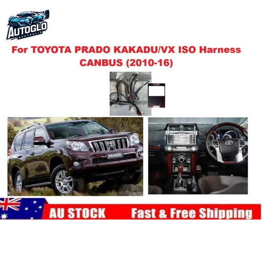 Autoglo Australia For Toyota Prado Kakadu VX Altitude Android Stereo ISO Harness CANBUS Module