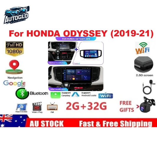 Autoglo Australia 10.1" Android 13 Carplay GPS BT Stereo for HONDA ODYSSEY 2019-21 (2GB+32G)