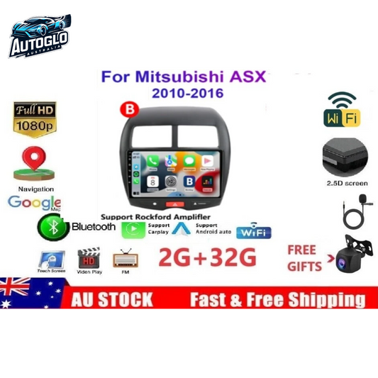 Autoglo Australia 10.1" Android 13 Carplay GPS Navi WIFI BT Stereo For Mitsubishi ASX Amp 2010-16