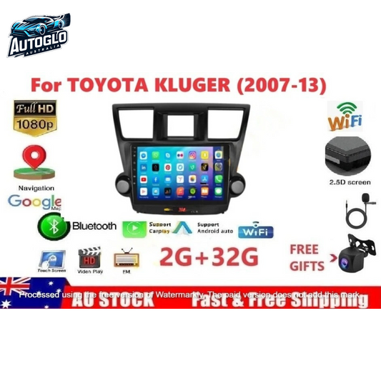 Autoglo Australia 9" (2+32GB) Android 13 Carplay Stereo for TOYOTA KLUGER BT GPS WiFi (2009-14)