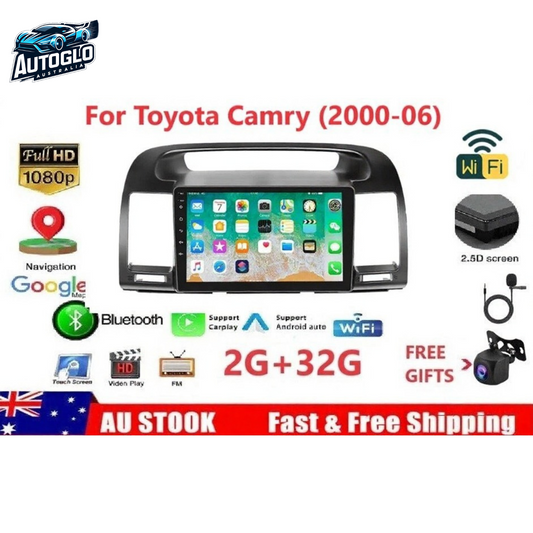 Autoglo Australia 9" (2G+32G) GPS BT WiFi CARPLAY ANDROID Stereo For TOYOTA CAMRY (2000-06)