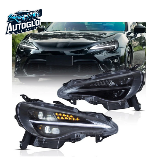 VLAND LED Headlights Blue DRL For 12-21 Toyota 86 Subaru BRZ Projector Headlamps