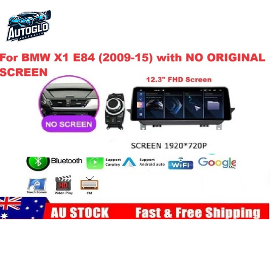 Autoglo Australia BMW X1 E84 (With No Screen) 12.3" XL FHD Carplay Android BT GPS 4G Auto Stereo