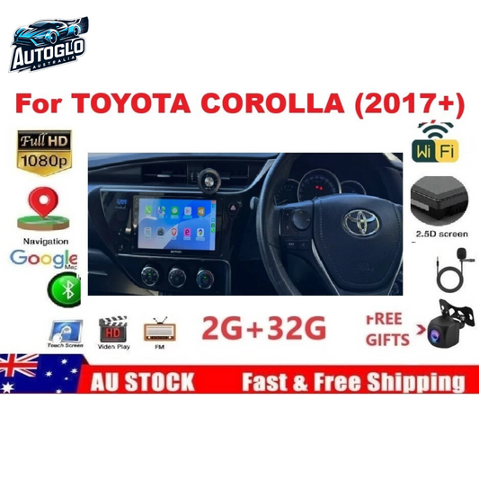 Autoglo Australia 10.1" (2GB+32GB) Carplay Android BT GPS NAVI Stereo for TOYOTA COROLLA (2017+)