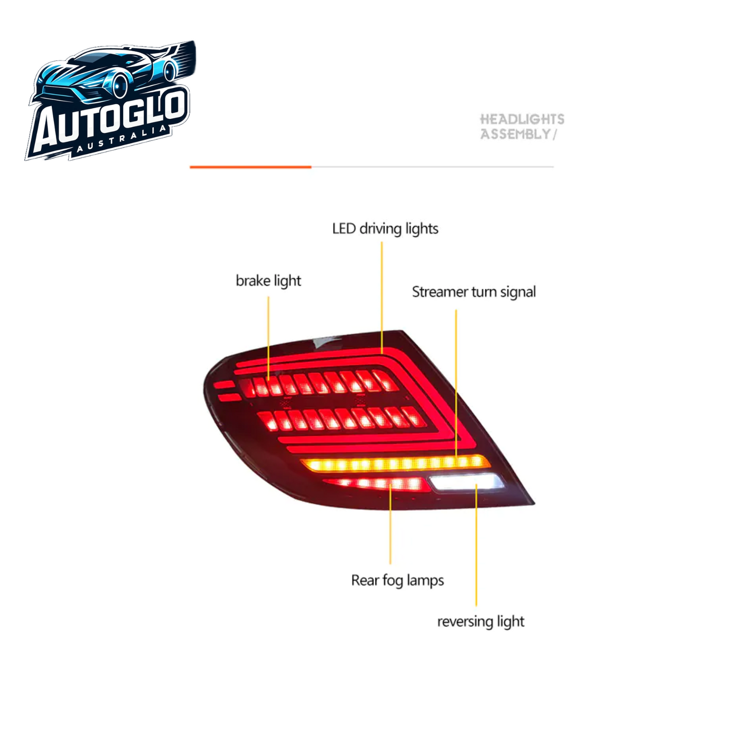 Autoglo Australia Brand New LED Taillights For 2007-2014 Mercedes  Benz w204