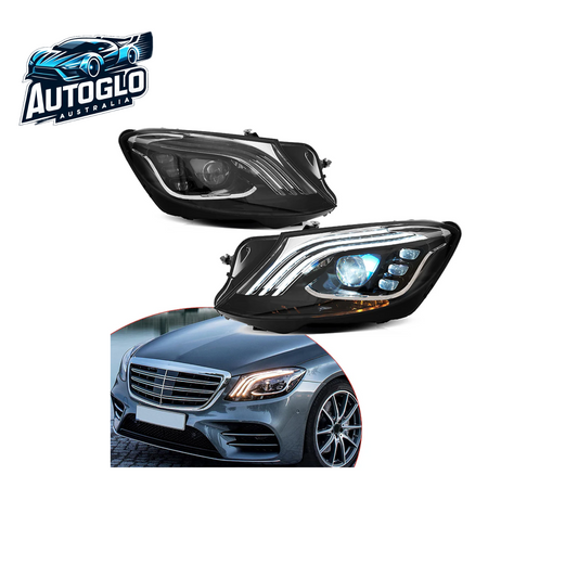 VLAND LED Headlight for Mercedes-Benz S-Class W222 6th Gen 2014-2017 w/ Blue DRL