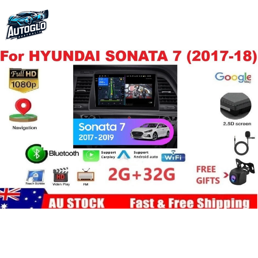 Autoglo Australia 9" (2GB+32G) Android Carplay BT GPS Stereo for HYUNDAI SONATA 7 (2017-18)